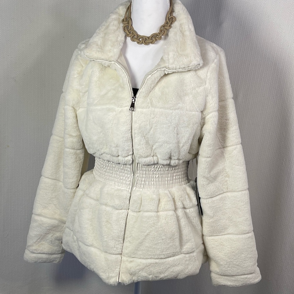 Cavalini Women's Ivory Teddy Jacket